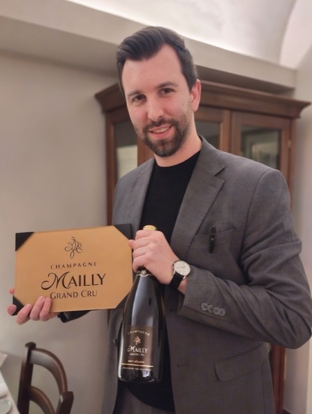 Lorenzo con Champagne Mailly