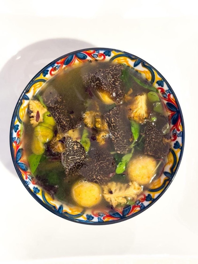 Ramen piemontese con funghi orientali